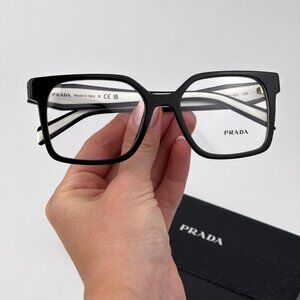 Prada Eyeglasses – Black Square Acetate Frame | Women’s Model PRB03V 16K1O1